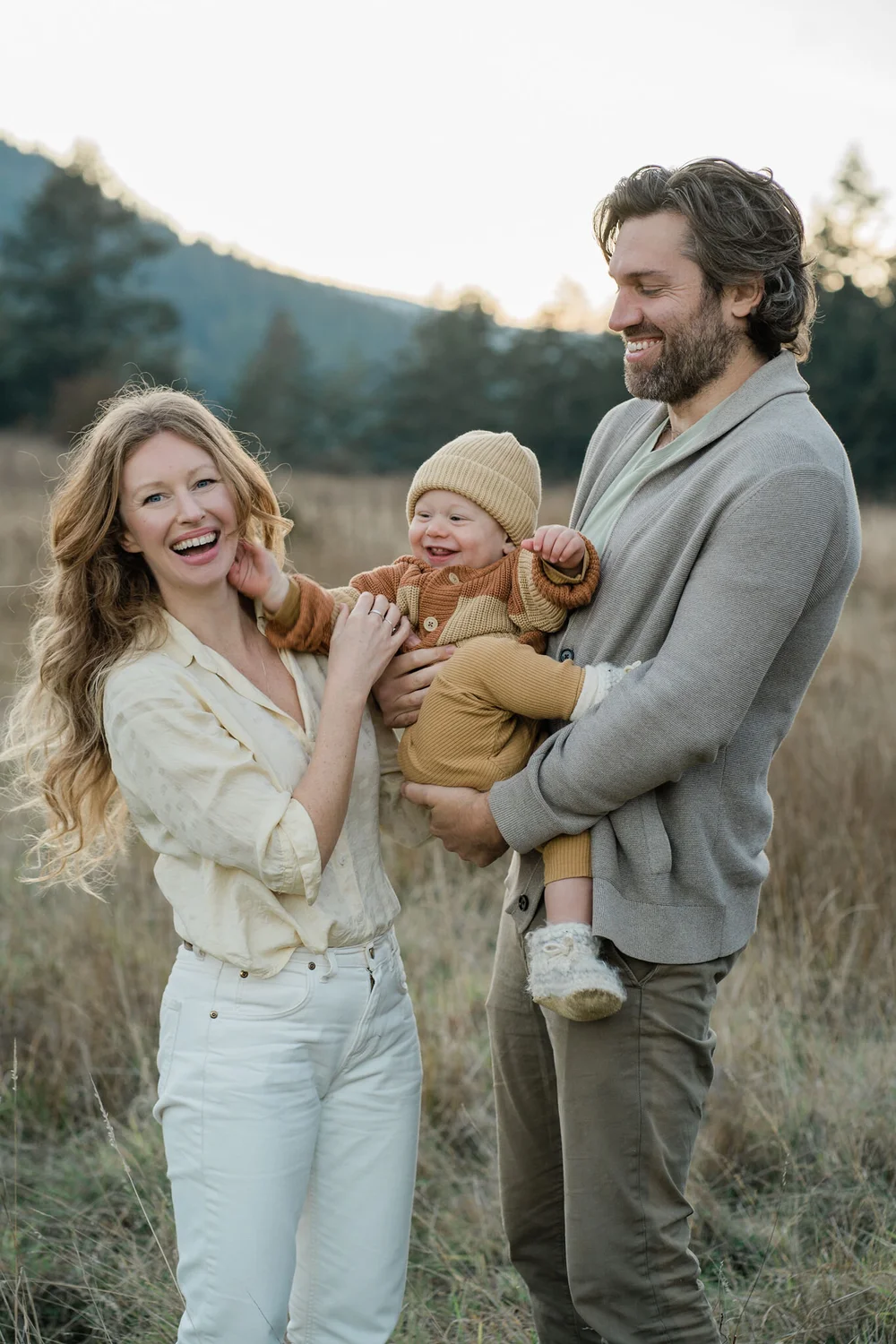 Marc with his family on Salt Spring Island at golden hour